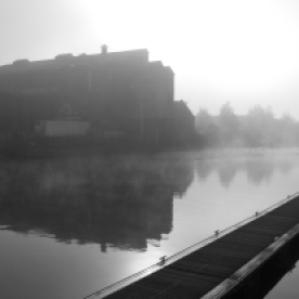 Foggy canal morning (Gloucester, England)
